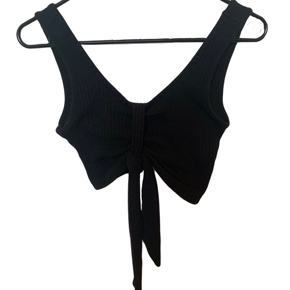 Shein Front Tie Crop Top